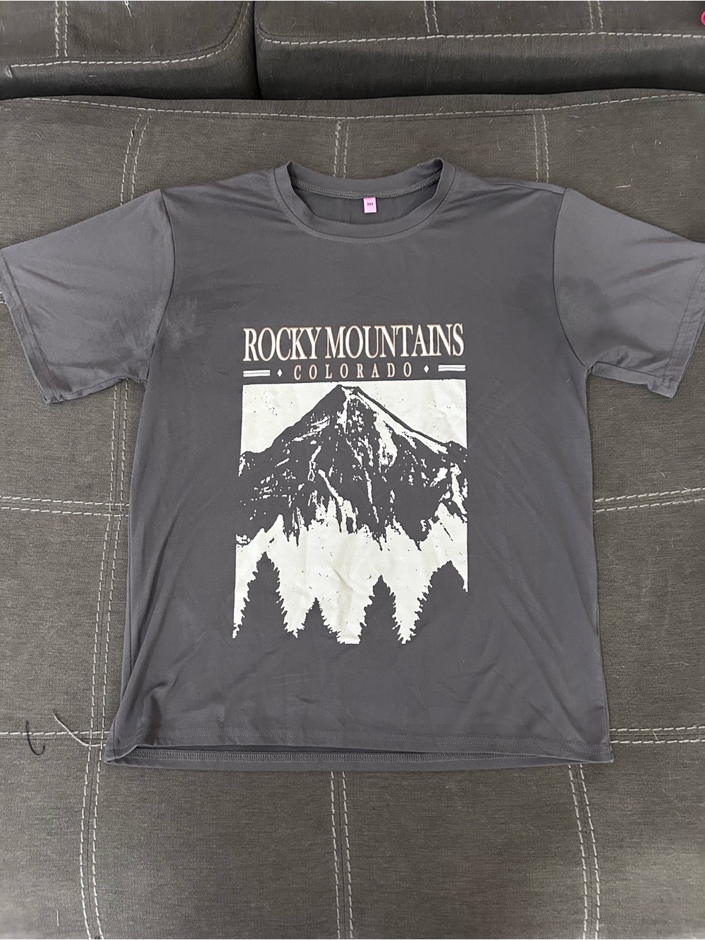 SHEIN Gray Rocky Mountains Graphic Tee